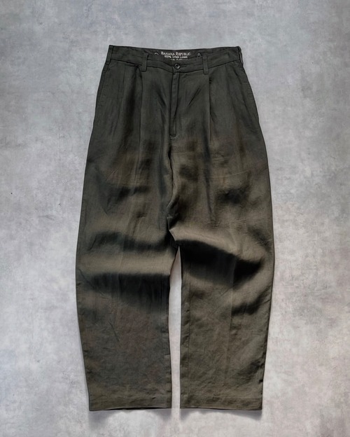 ~90s BANANA REPUBLIC 2tac Linen Slacks
