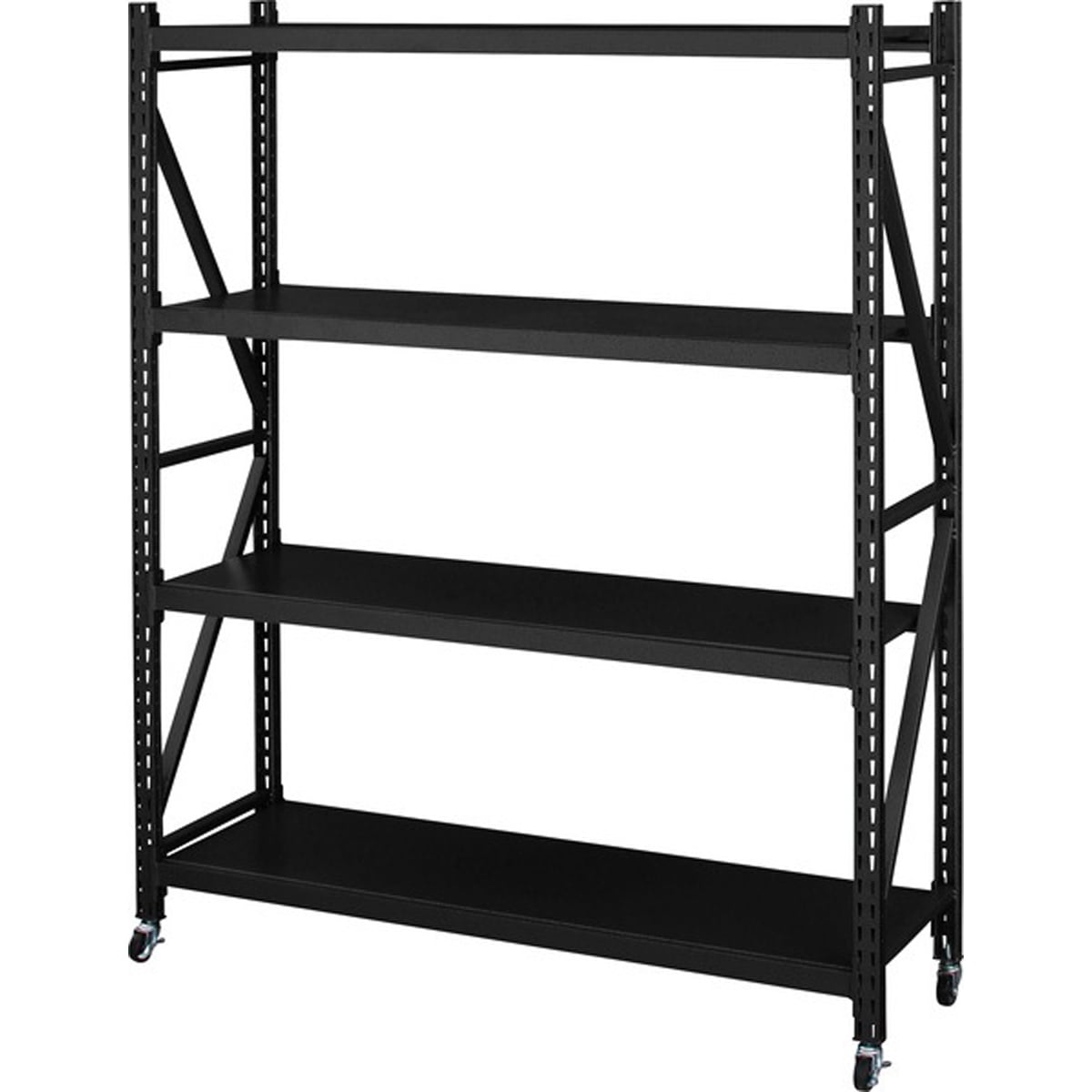 ボルトレスラック ブラック グリーン アイボリー 黒 緑 白 組立必要品 3段 高さ157cm スチールラック オープンラック オープンシェルフ 収納棚 キャスター付き