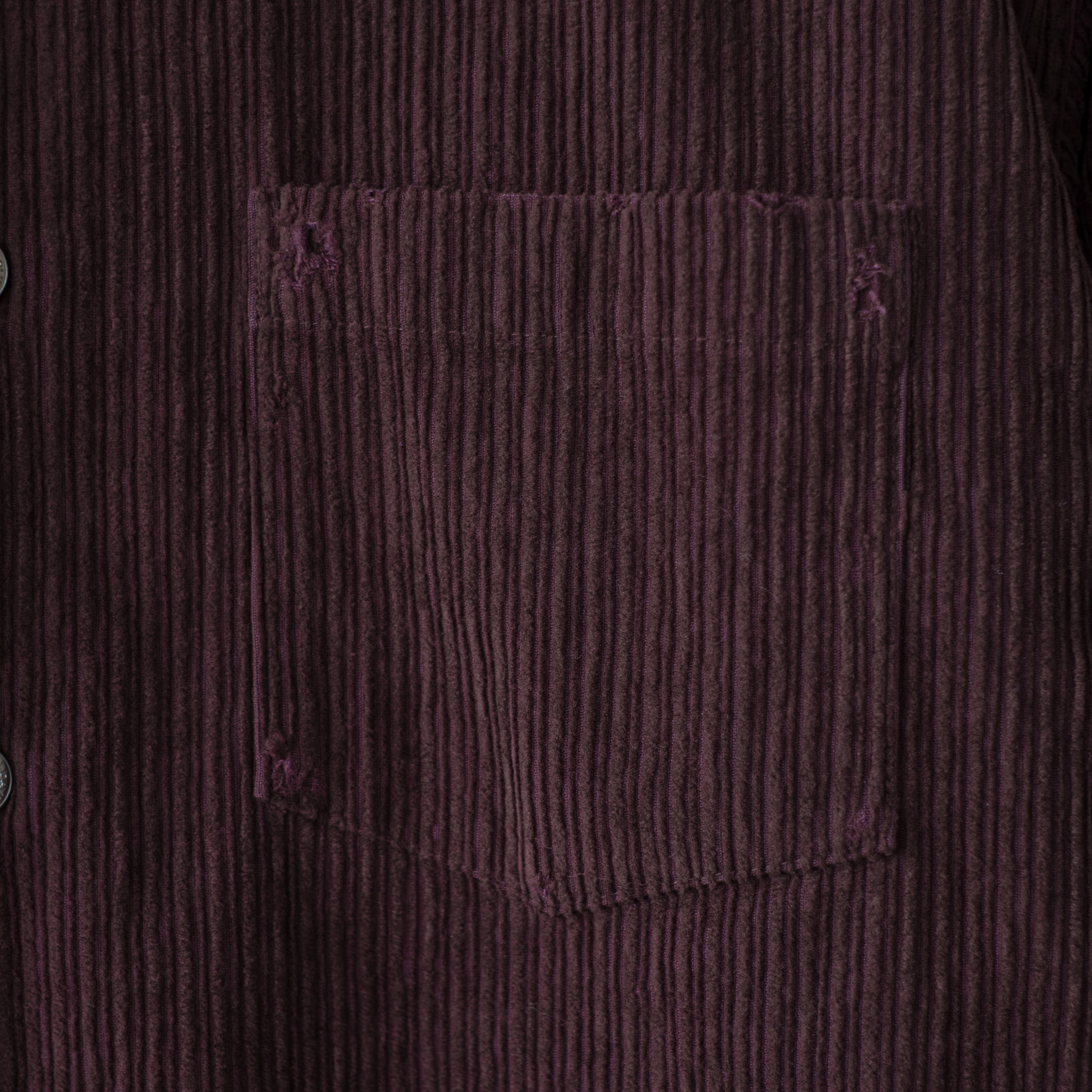HOLIDAY】 DAMAGE CORDUROY BIG SHIRT JACKET (brown) | dros dro HOLIDAY】 DAMAGE CORDUROY BIG SHIRT JACKET (brown) | dros dro