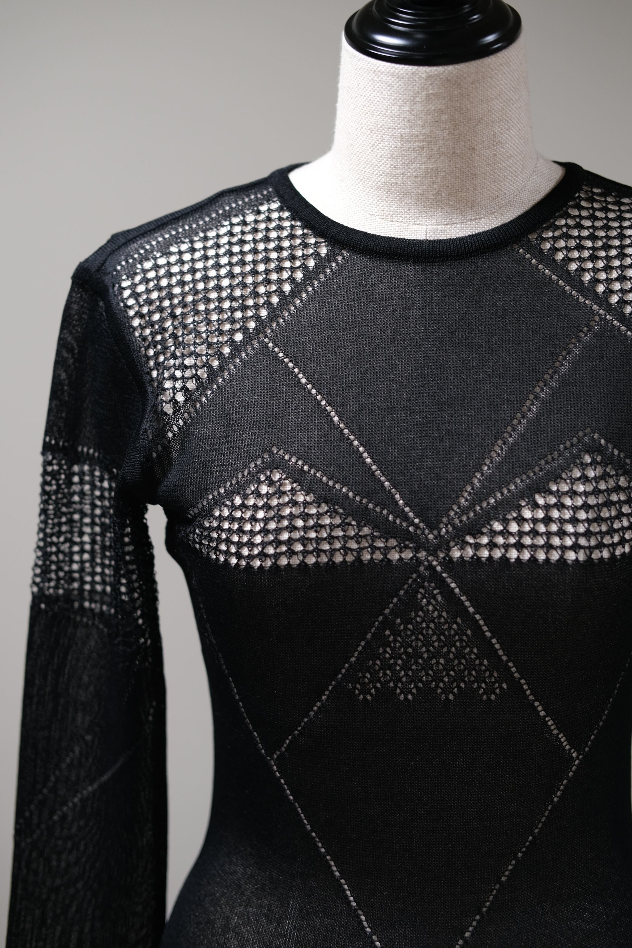 FETICO】lace knit bodysuit - black | loop
