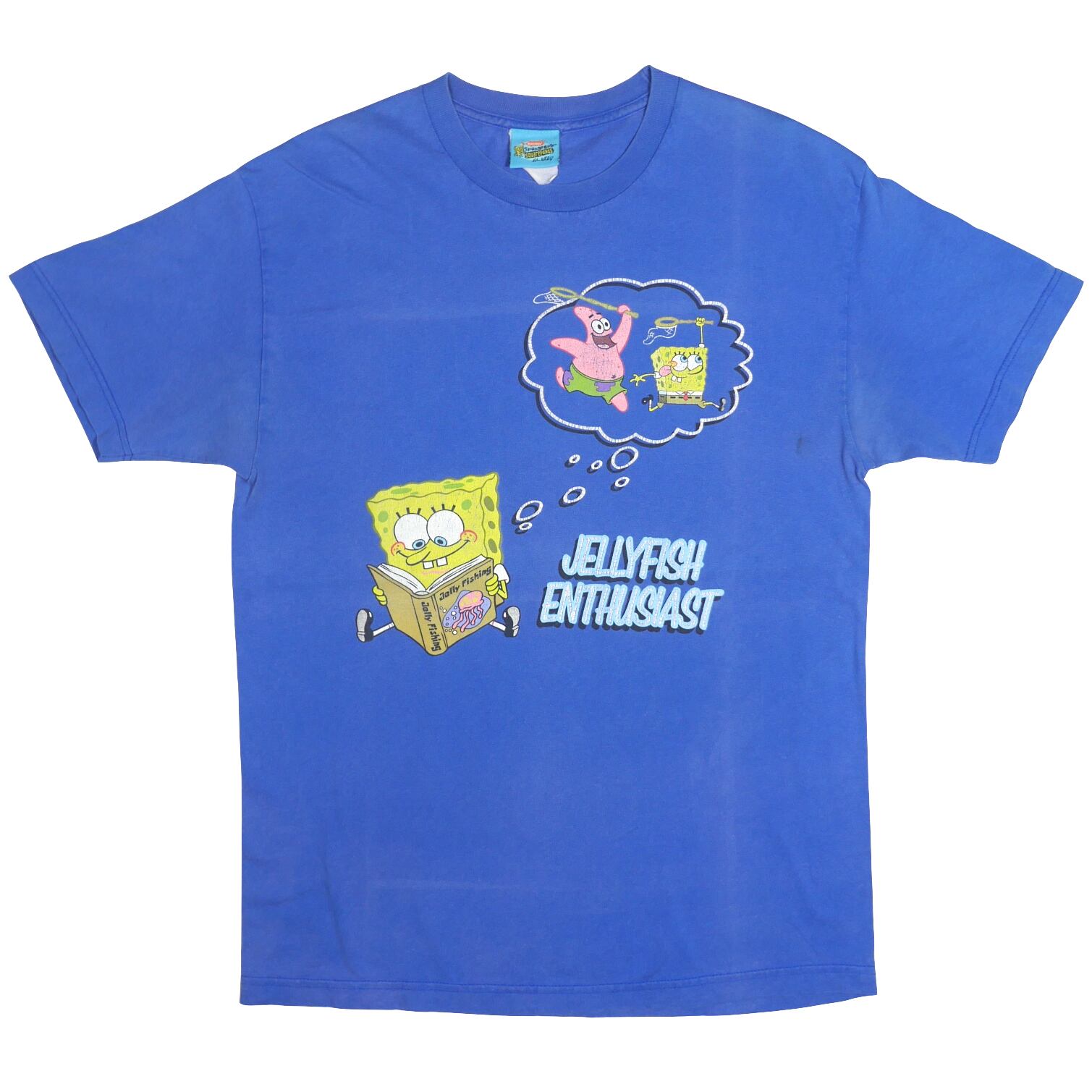 USED【L】Vintage 00s SpongeBob Jellyfish enthusiast Tee / Nickelodeon ©️2002