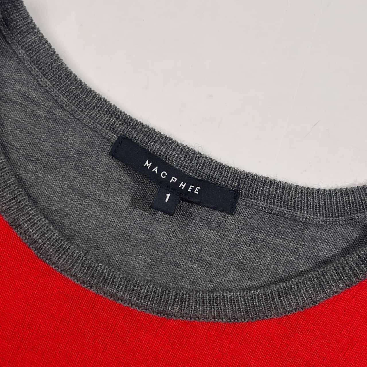 MACPHEE マカフィー 切替 デザイン ハイゲージ  ウール ニット セーター 1/マルチ レディース