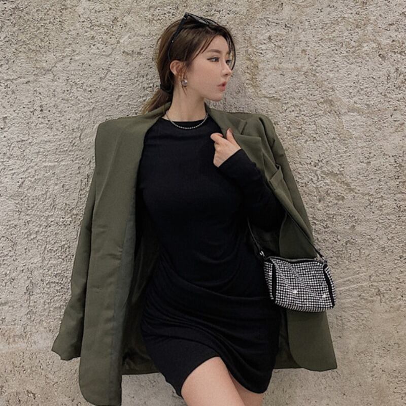 ドレス オータムウィンタープリーツスカート スプリングスリム薄手ショート 春物 秋物 冬物 YY-ファッション70992075878