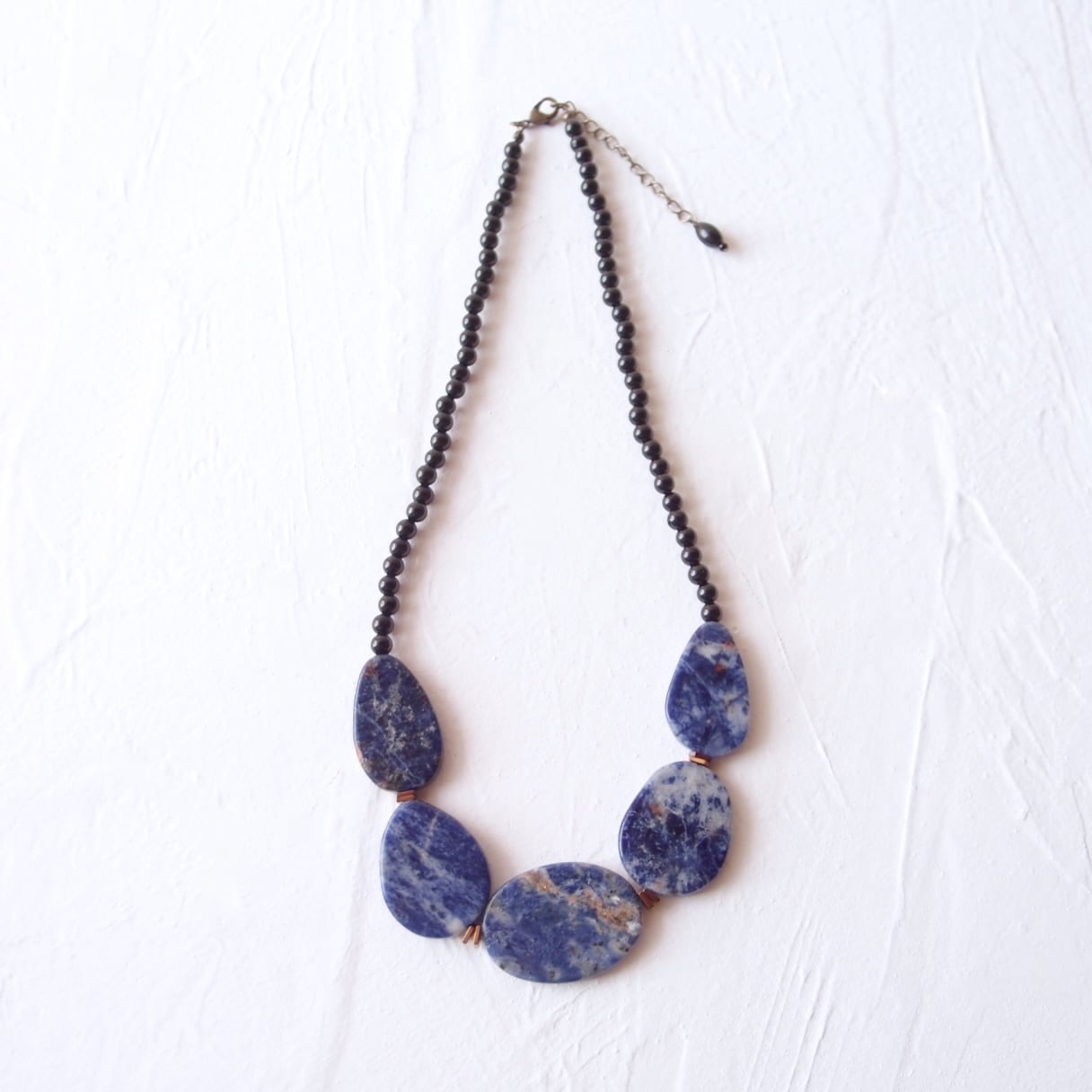 Sodalite × Black Onyx Symmetry Necklace/ソーダライト×ブラックオニキス ネックレス