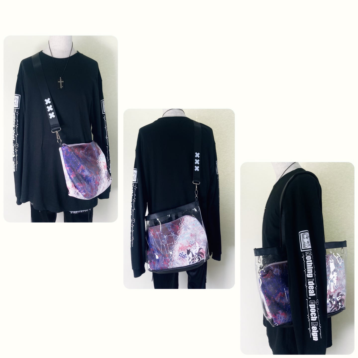斜めTWO-TONE 5WAY ARRANGE BAG【和柄九尾】 | NIER CLOTHING 斜めTWO-TONE 5WAY ARRANGE BAG【和柄九尾】 | NIER CLOTHING