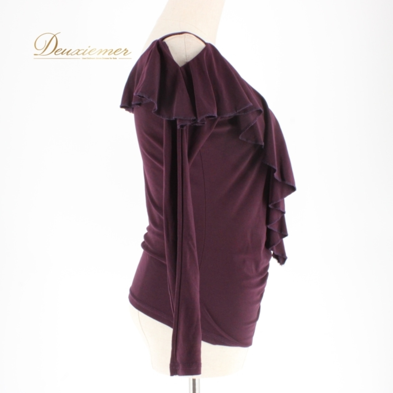 社交ダンス 衣装 スタンダード トップス レッスンウェア Create-Sun クリエイトサン 紫 花柄 レース パープル系 長袖 上品 練習着 ディープパープル 魅力的 繊細 エレガント カジュアル フェミニン 着やすい スタイリッシュ ストレッチ 練習用 ダンスウェア シック レディース トップス おしゃれ