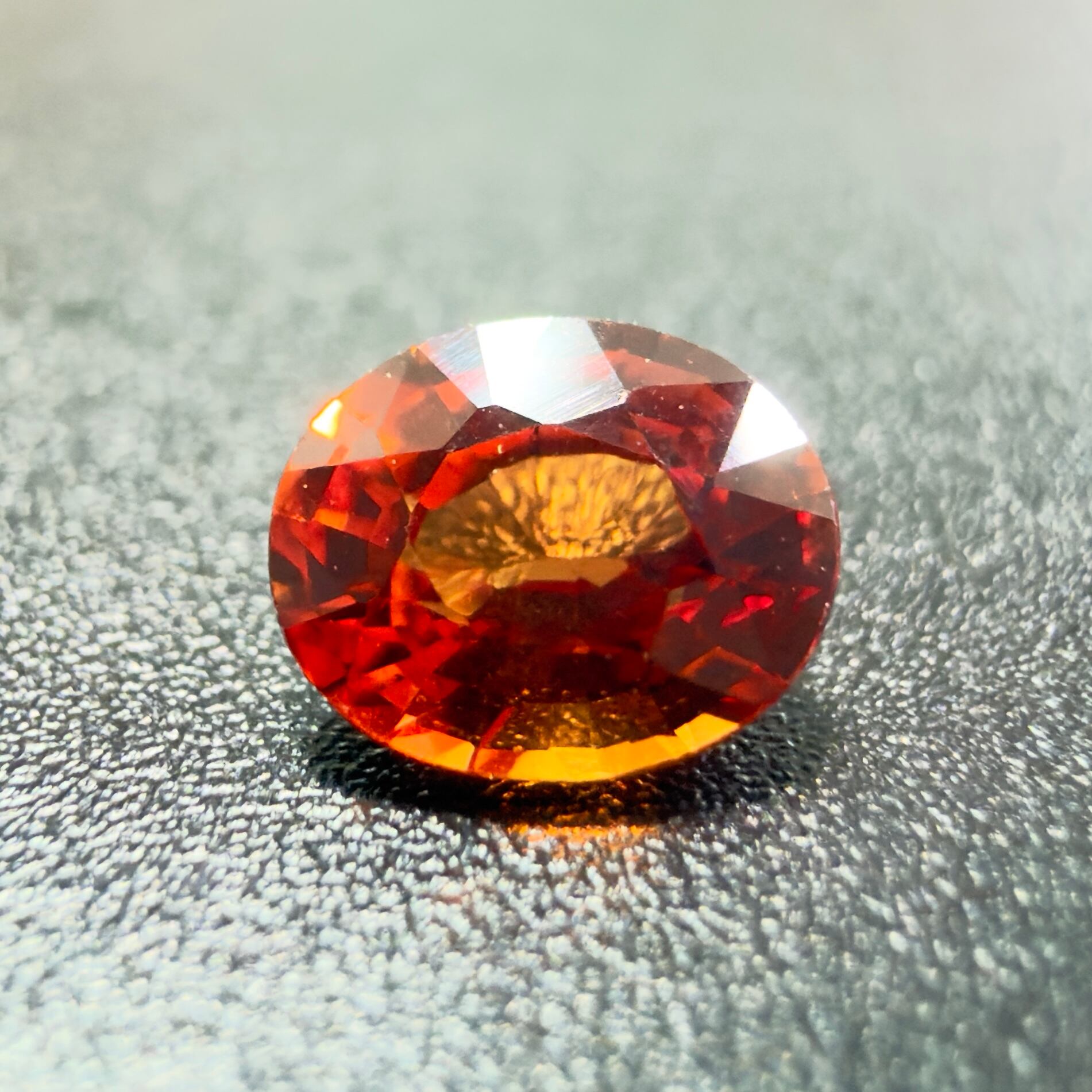 スリランカ産非加熱天然オレンジサファイアルース オレンジサファイア】 ルース スリランカ産0.48ct | たからいしルース