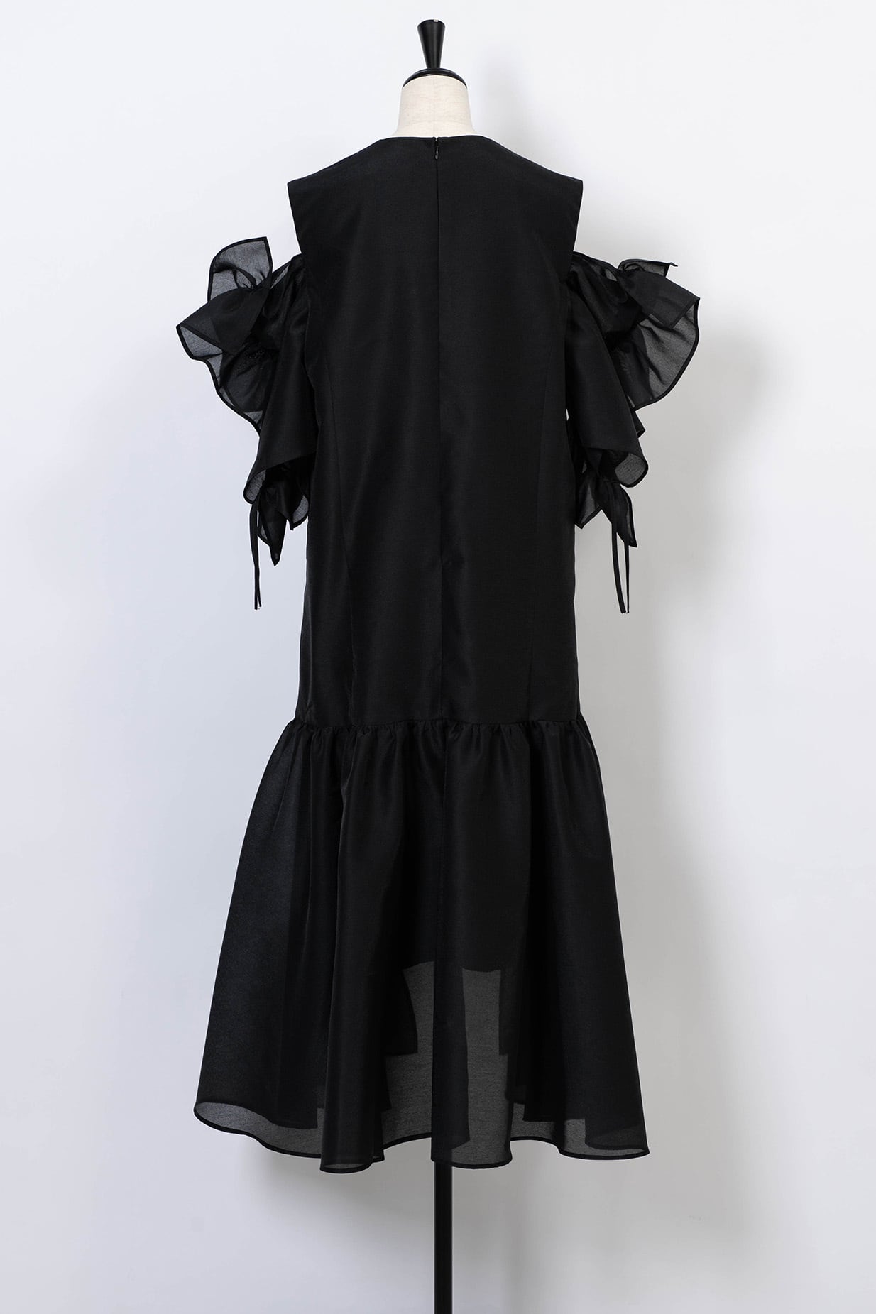 Arobe Sheer Frill Dress BLACK ワンピース Sheer Frill Dress BLACK | Arobe OFFICIAL ONLINE STORE
