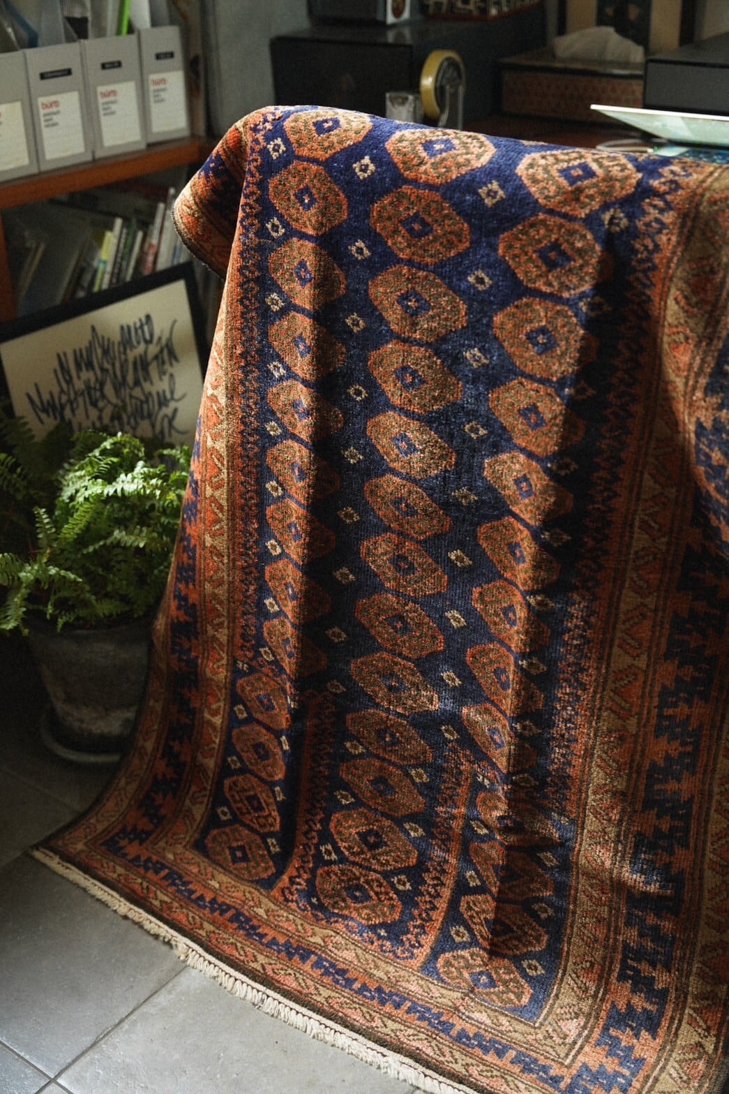1390 - Vintage Janbegi Baluch rug