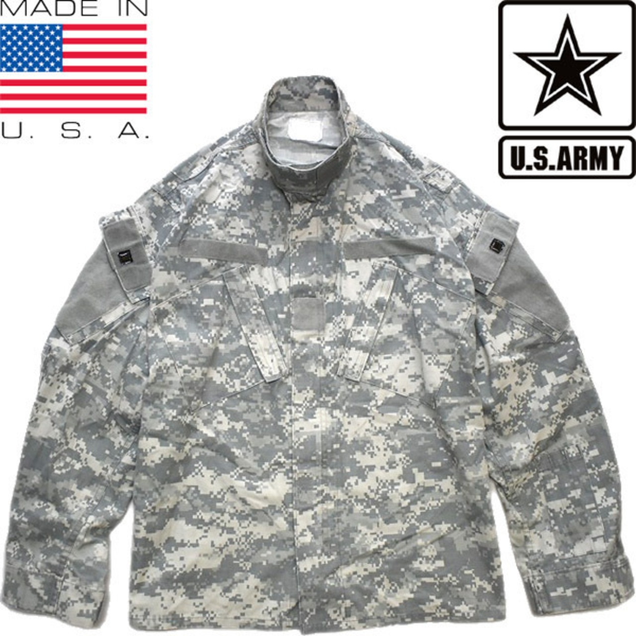 1点物◇アメリカ軍物ACUデジカモ迷彩柄ミリタリージャケットUSA古着M 