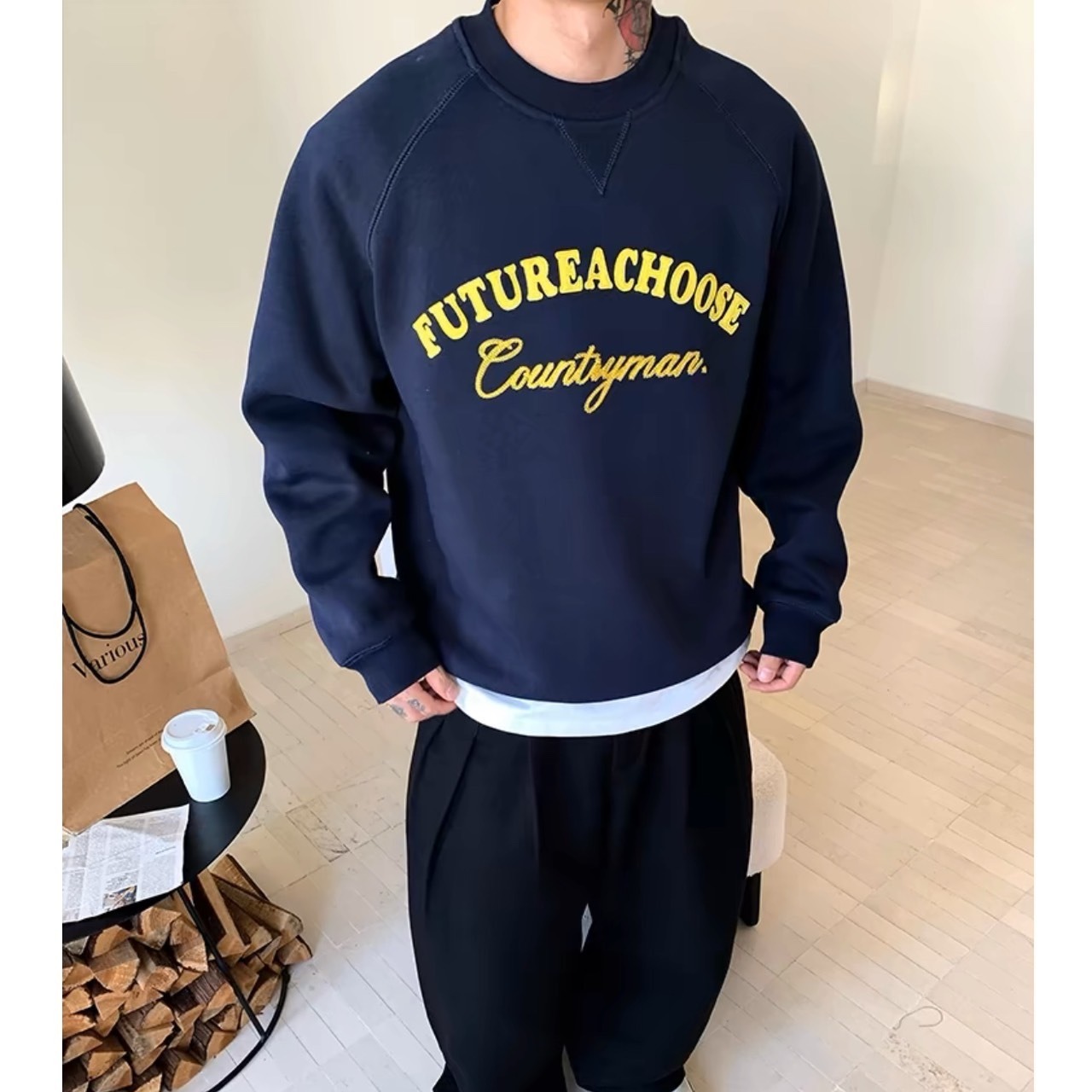 Arch logo crew neck sweat 0131 - 6