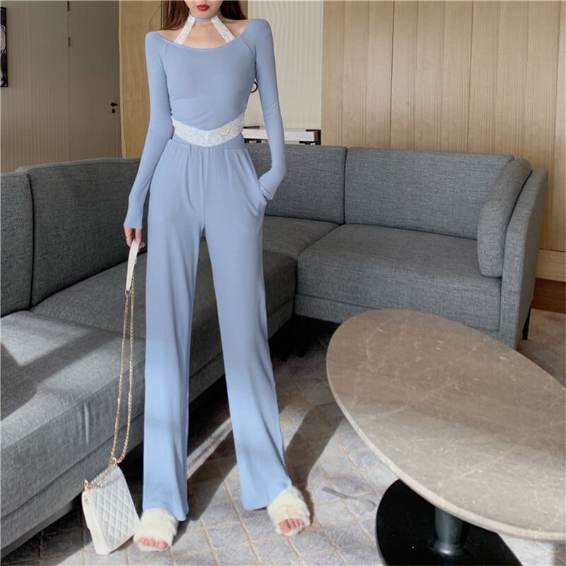 Tシャツ シャツ ショートスリムレースホルタースプリングトップス ロング 春物 ブラックストロベリース60629691139