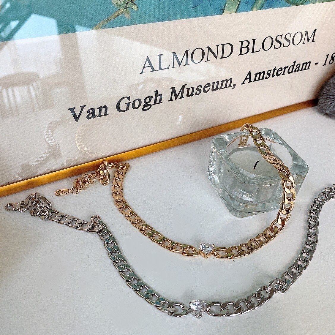 Heartstone chainchoker / gold, silver(4月中旬頃発送予定)