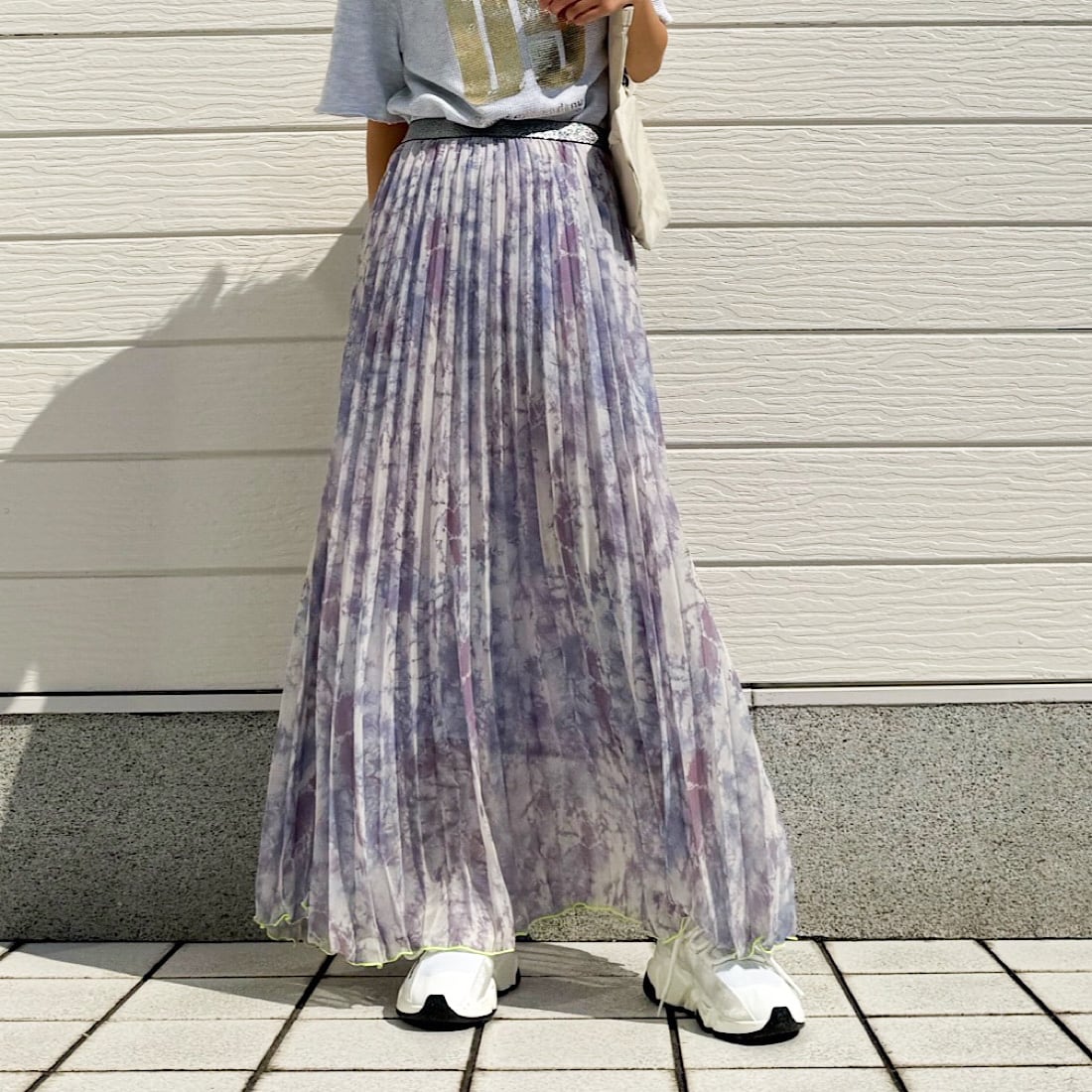 ニュアンスプリーツスカート