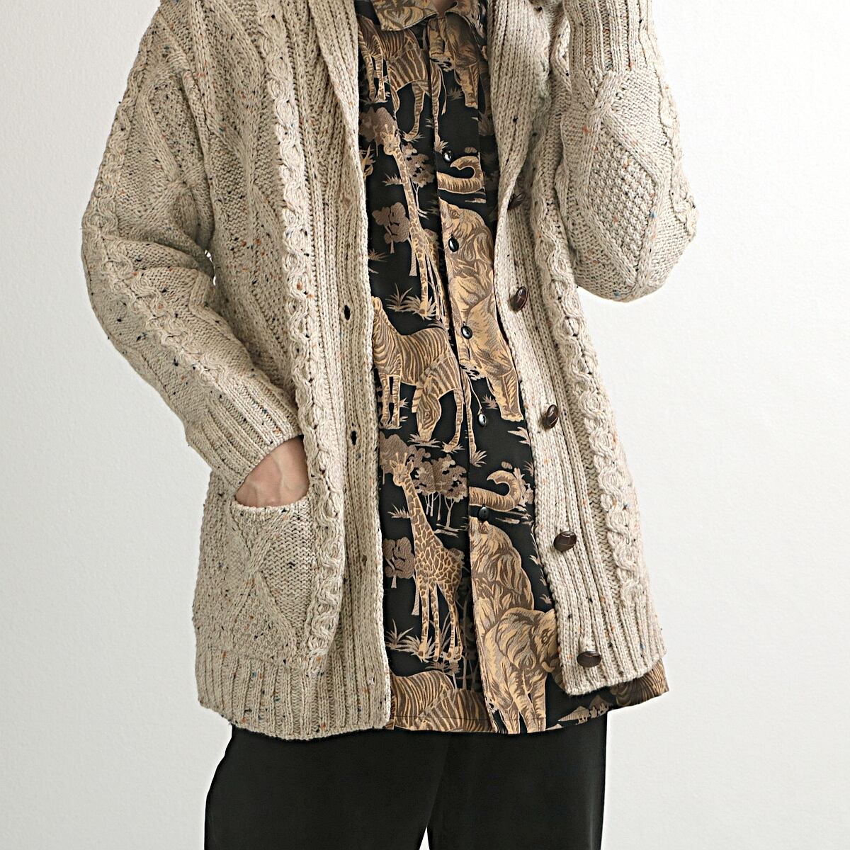 ARAN CRAFTS アランクラフト カラフルネップ ウール ニット ショール