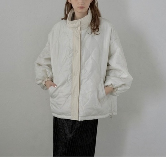 リバーシブルキルティングドロストコート