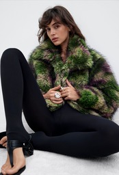 【Desigual】ミックスカラーファーコート・M. C. Lacroix