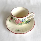 コーヒーカップ　KGリュネヴィル　カップソーサー　花柄　バラ　オールドストラスブール　12twev1-5
