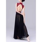 【即納】ラグラン レースレオタード ミストピンク M　L1017