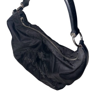 PRADA black nylon hobo bag