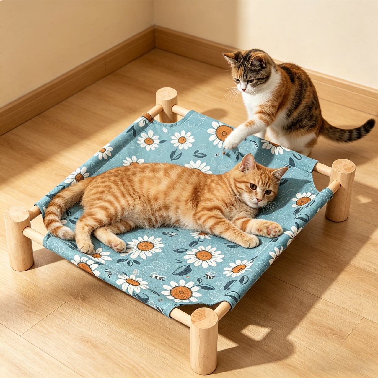 JL01 .オールシーズン対応 猫ベッド すのこベッド テディドッグベッド
