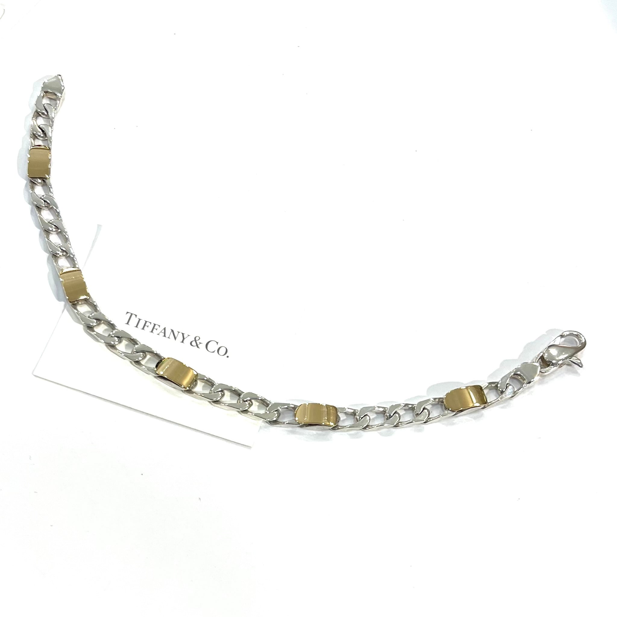 艶感。18K 【TIFFANY&CO.】2592 コンビカラーブレスレット シルバー925
