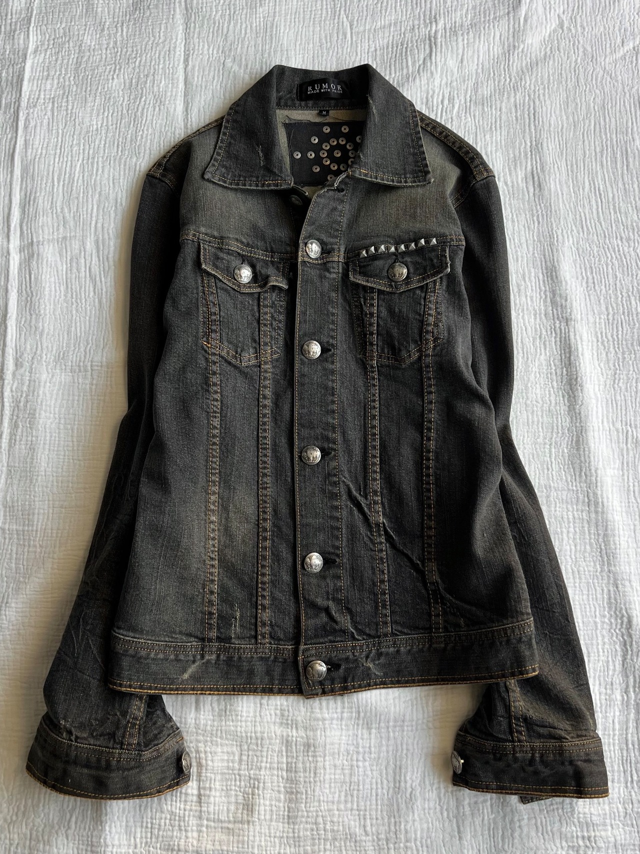 "PUMOR" Studs Denim Jacket