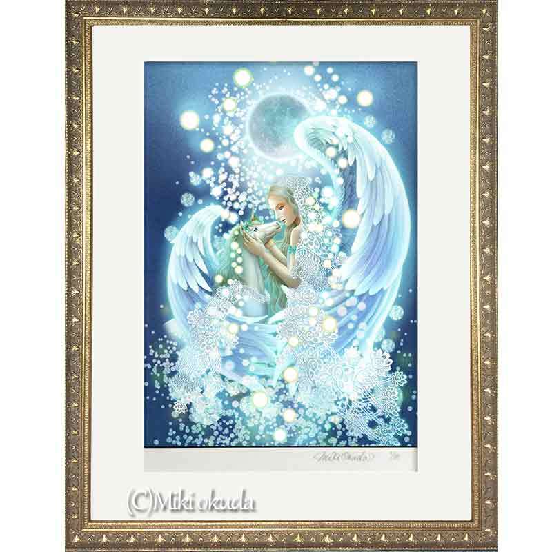 天使・言霊の天使】Mサイズ(424㎜×545㎜)│スピリチュアルジクレー