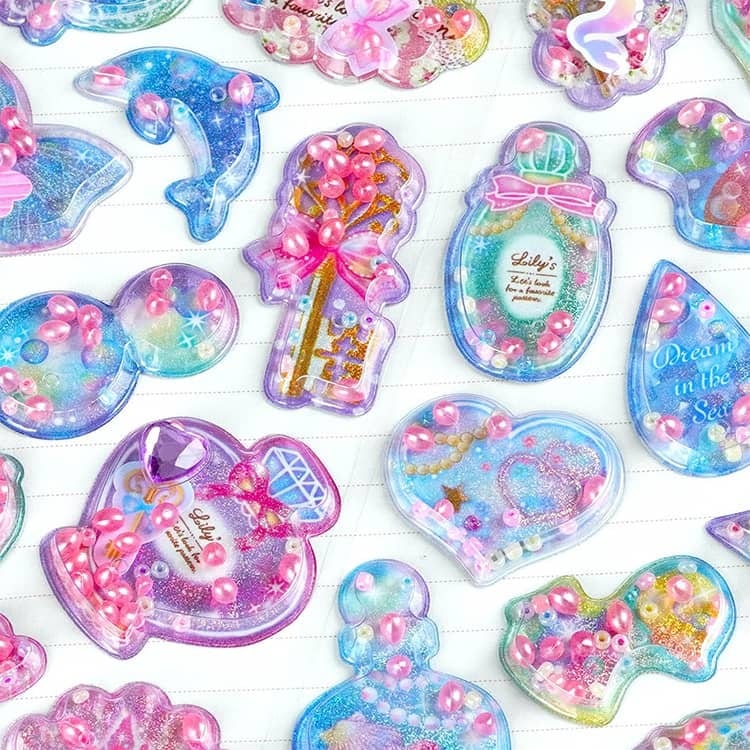香りつきシャカシャカシール4枚セット3D立体 シャカシャカ PVC