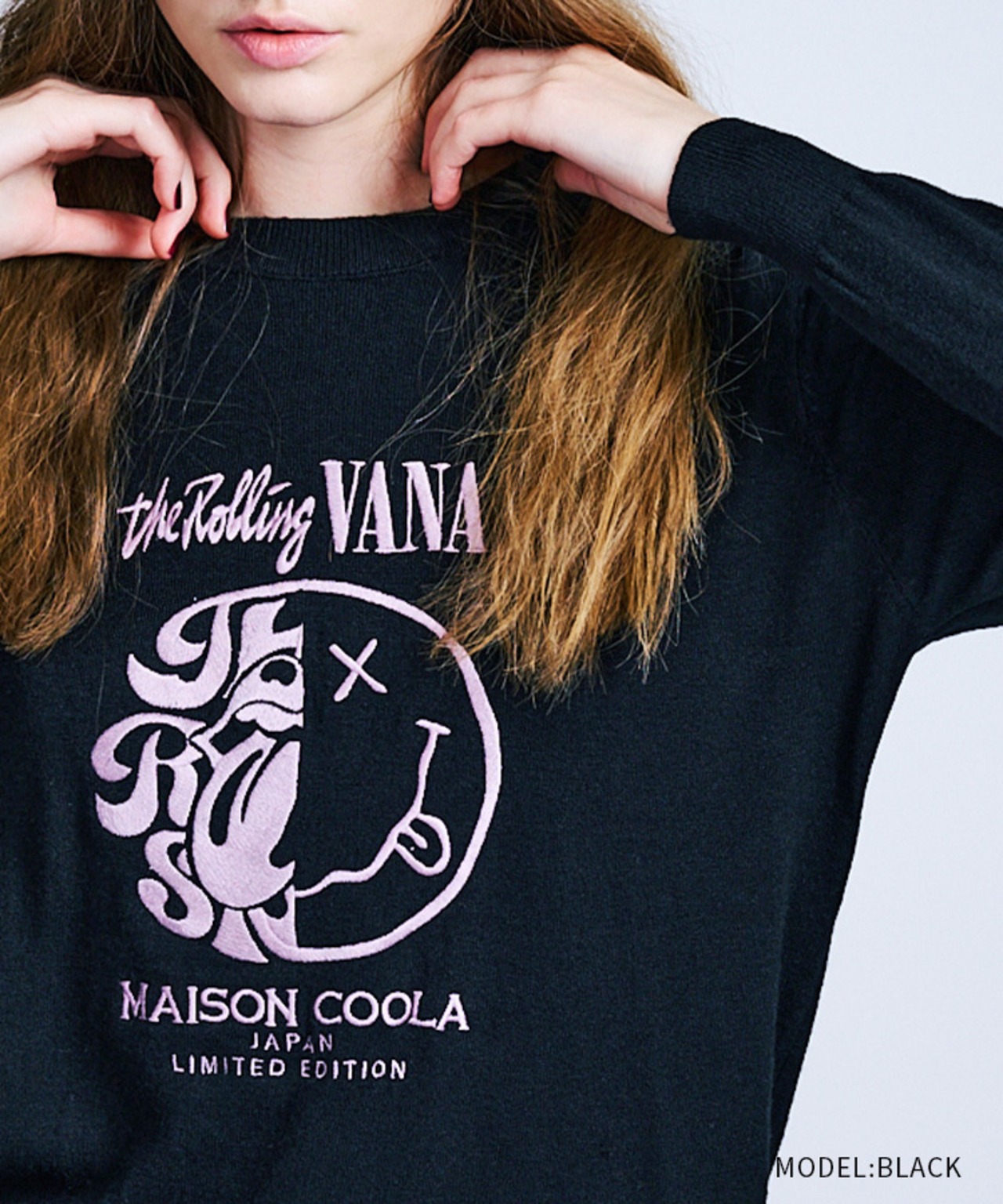 COOLAバンドロゴエンブロイダリーTOPS (BLACK)　CQ-47098