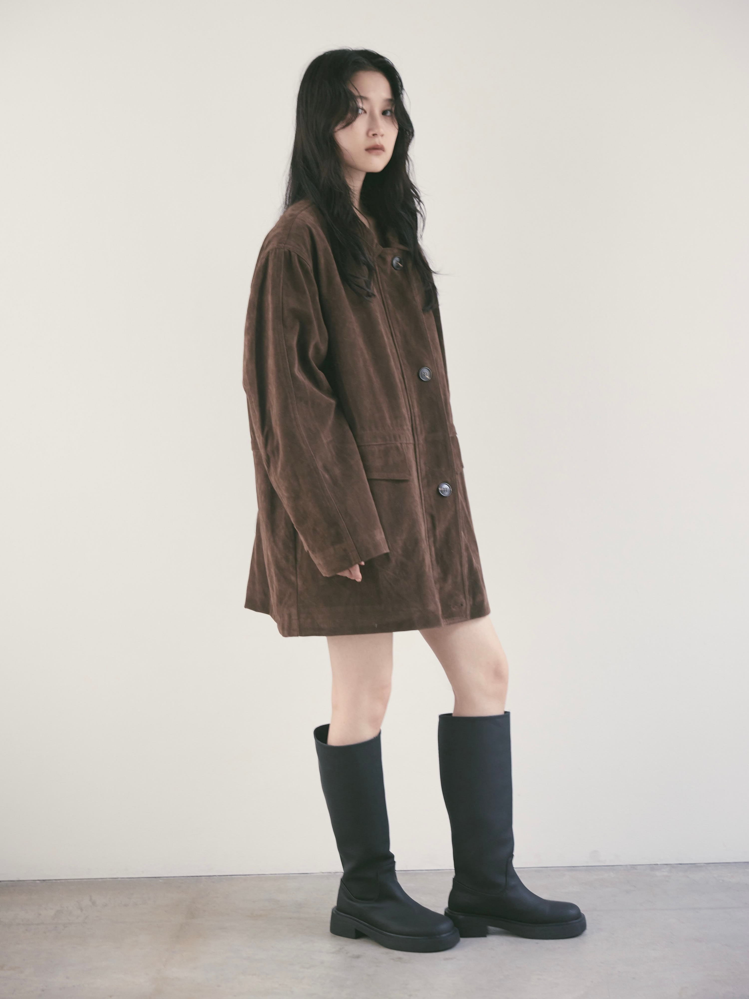 eco suède coat | aéré