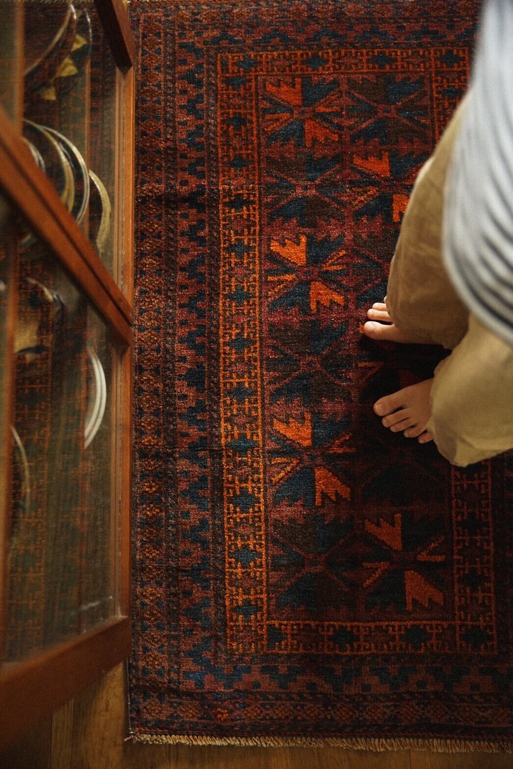 1071-Semi Antique Baluch rug