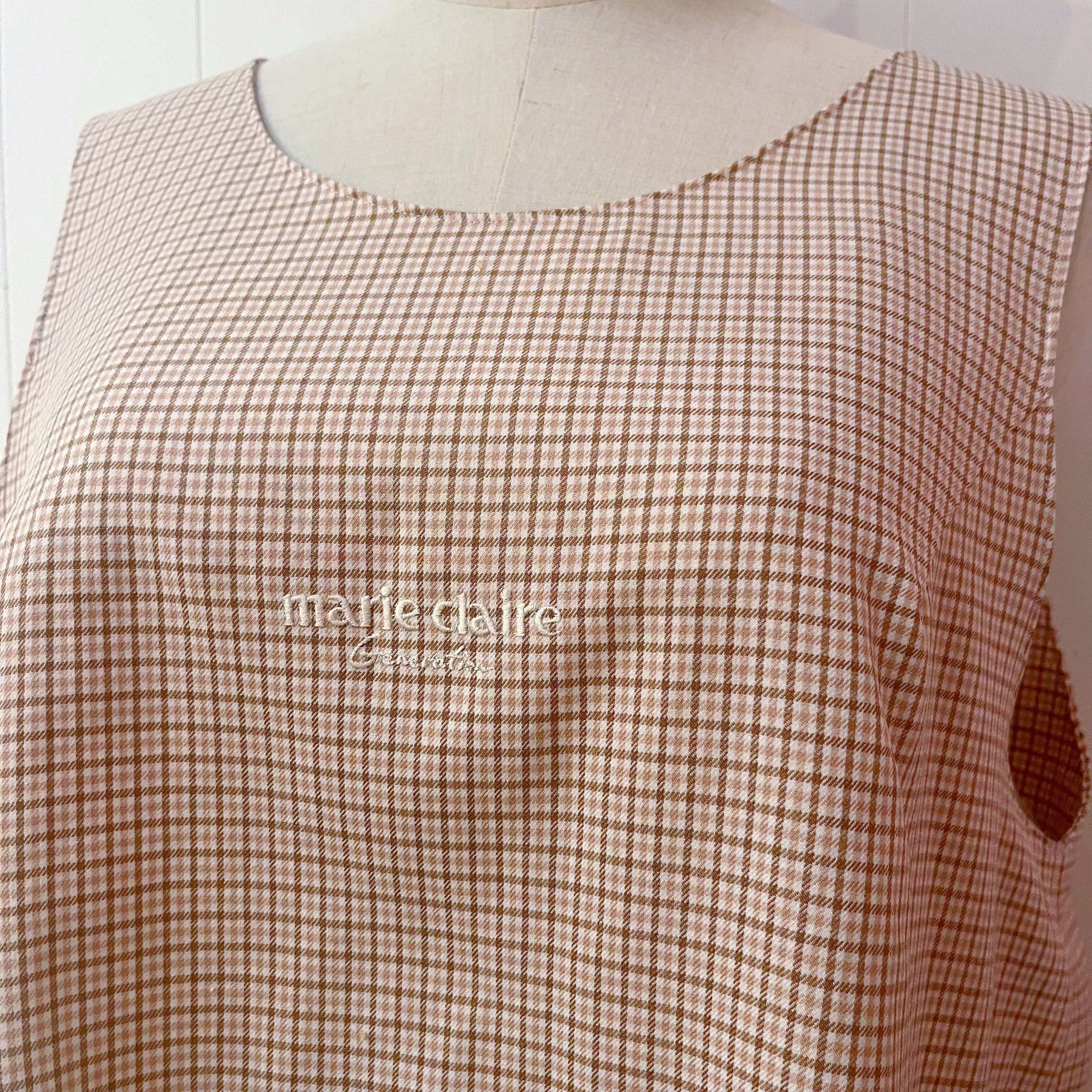 marie claire / yellow check one-piece