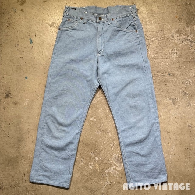 70's Lee RIDERS リーライダース 108Z サックスブルーデニムパンツ サイド黒タグ ® MR有り 脇割り レアモデル 実寸W30 USA製 希少 ヴィンテージ BA-2696 RM3117H