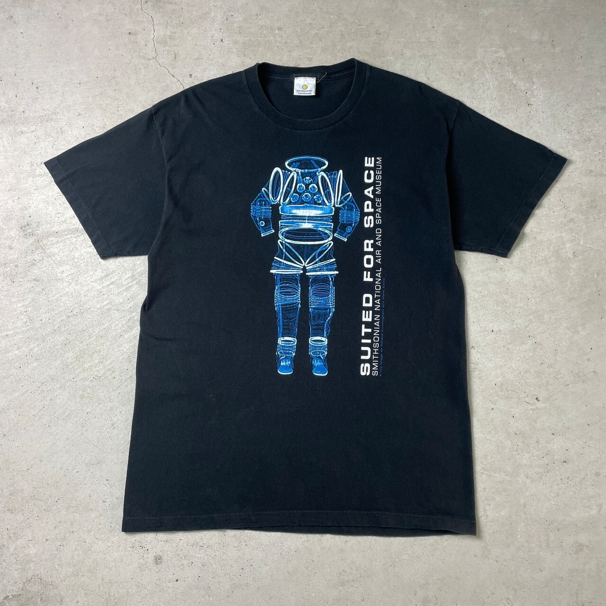 USA製 SUITED FOR SPACE 国立航空宇宙博物館 ネオン 宇宙服 プリント T 