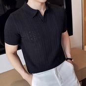 knit short sleeve shirt 00317