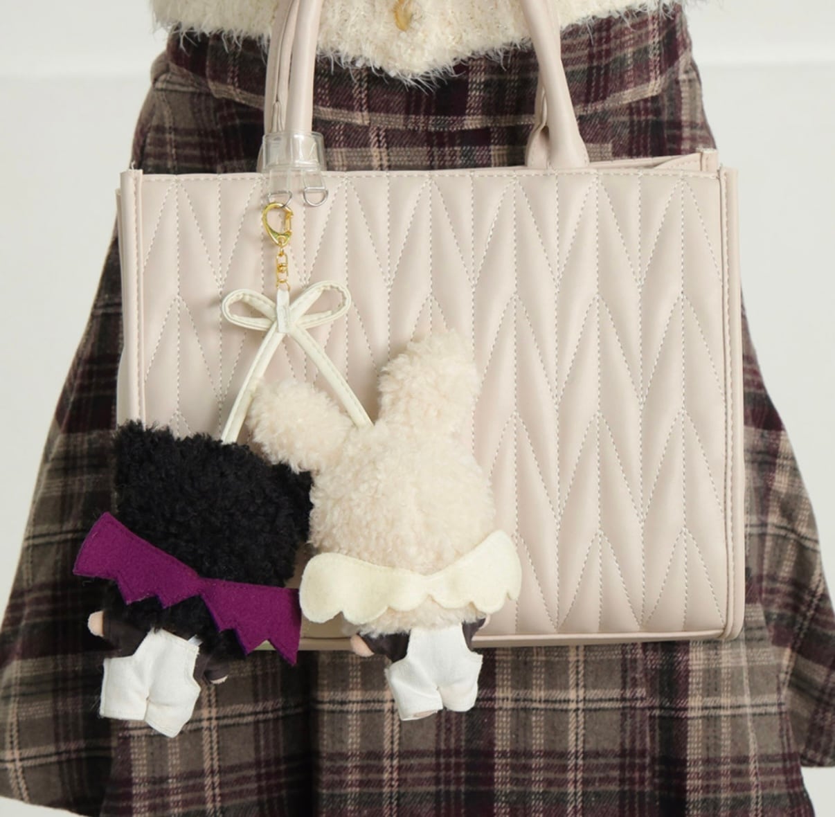 10cm用 ぬい服 Sサイズ 天使と悪魔♡ニコイチぬい服 キーホルダー