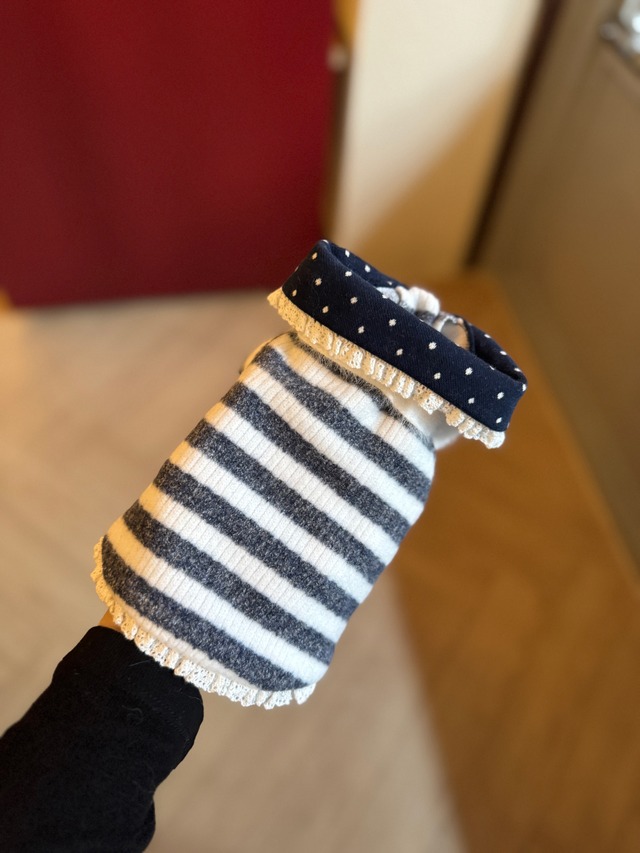 レーズリボンカーディガン(NAVY)