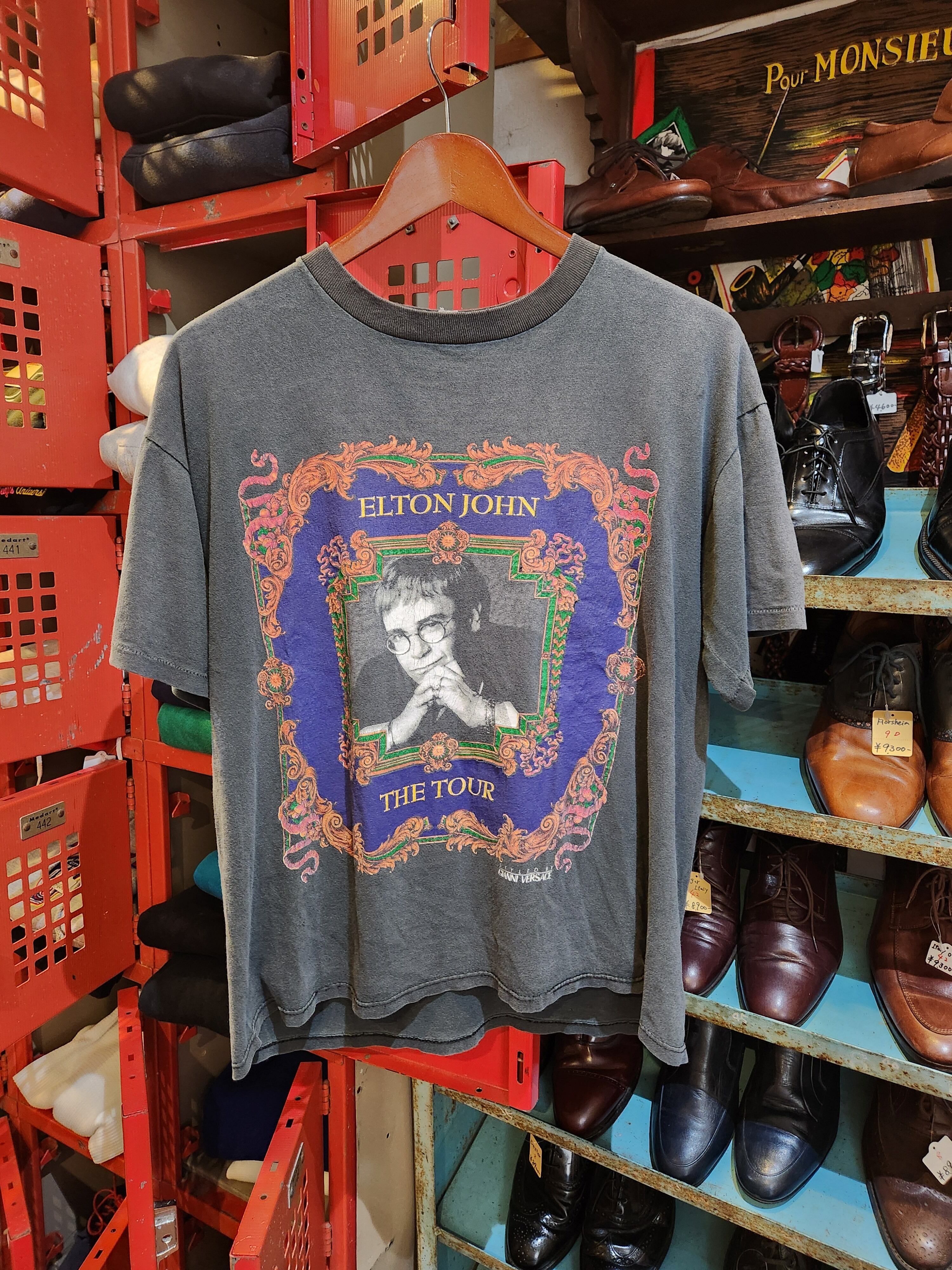 90s Elton John ツアーTシャツ ヴィンテージ アーティスト VERSACE