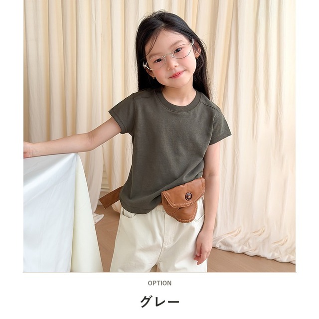 【KID】フラワーバックプリント半袖Tシャツ - 2