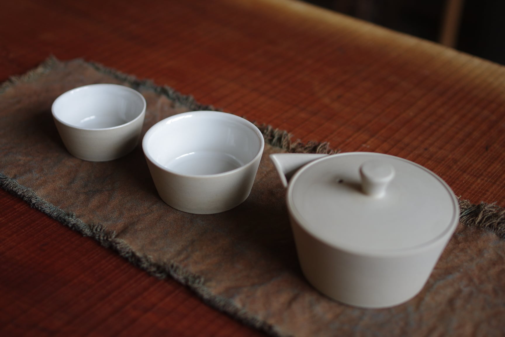 宝瓶・入子碗（入子茶器） 白練 | 茶屋すずわ