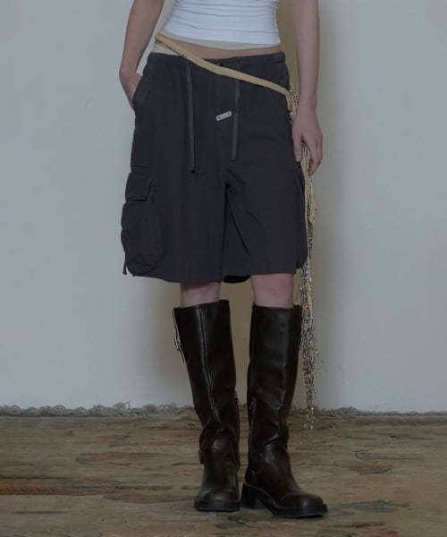 SCULPTOR Twill Cargo Half Pants ネイビー SCULPTOR] Twill Cargo Half Pants Navy | もごつ