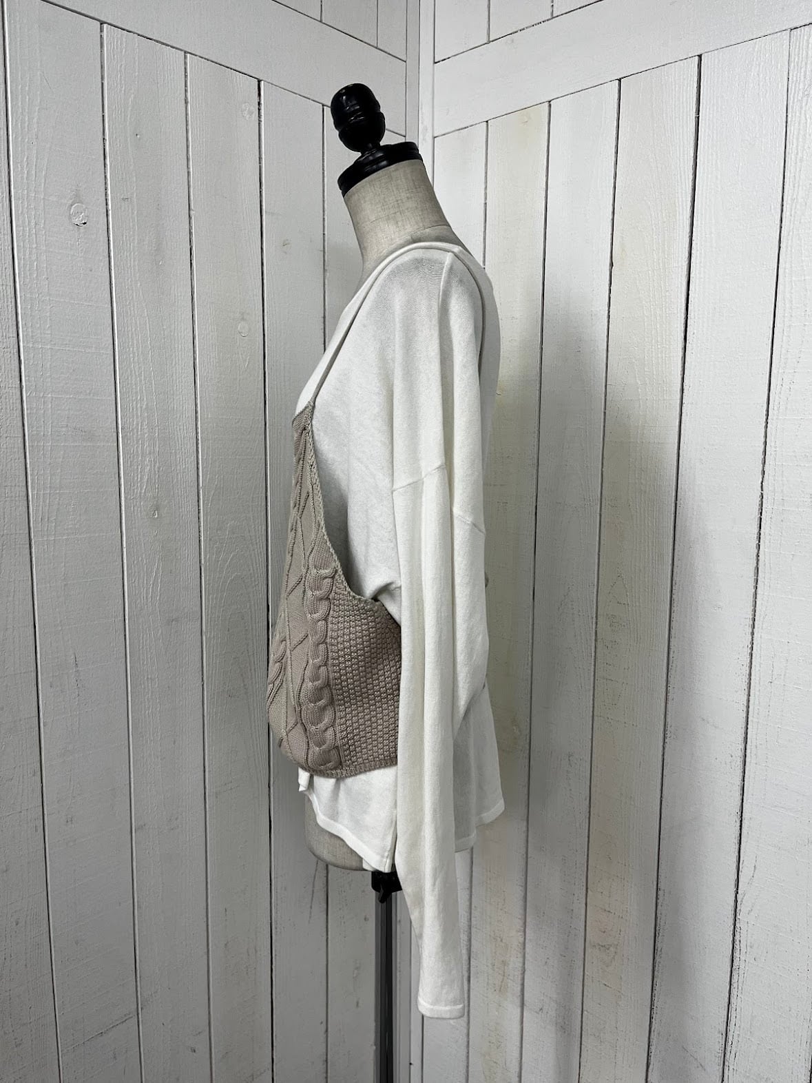 Flamingo firm 】ニットキャミソール（幾何学柄＆ケーブル柄