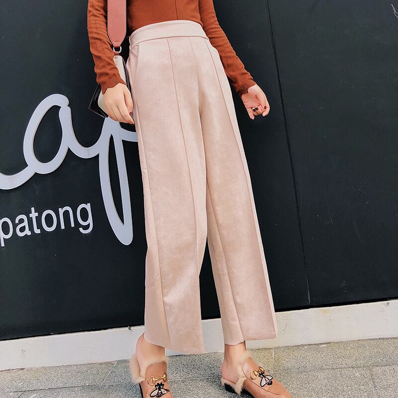 センタープレスワイドパンツ