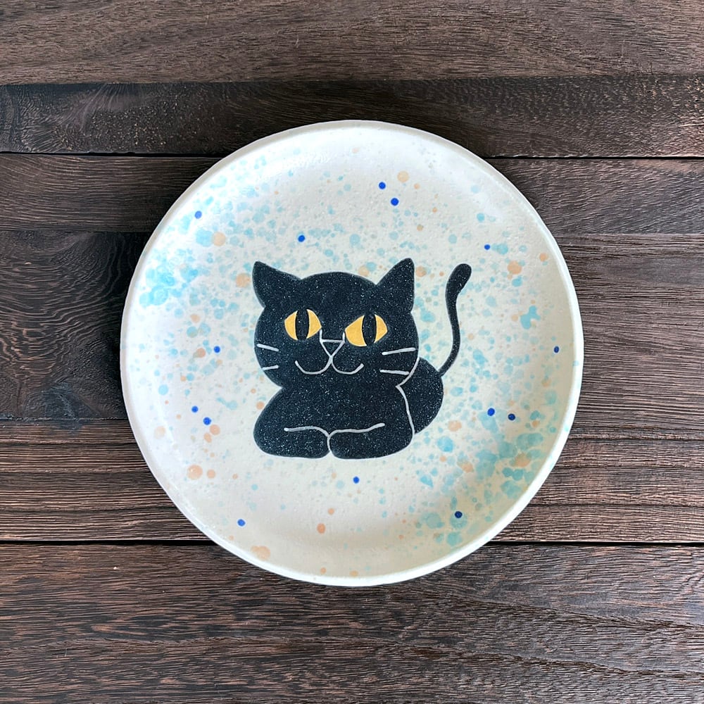 ネコ型皿(大)╴香箱座り