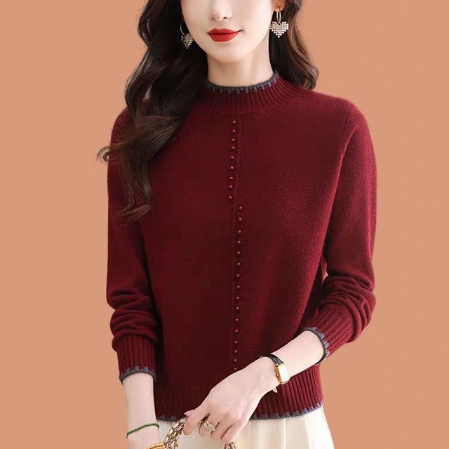 初回送料無料　秋冬レディースファッション　ニットセーター　プルオーバー　カジュアル　人気トップス