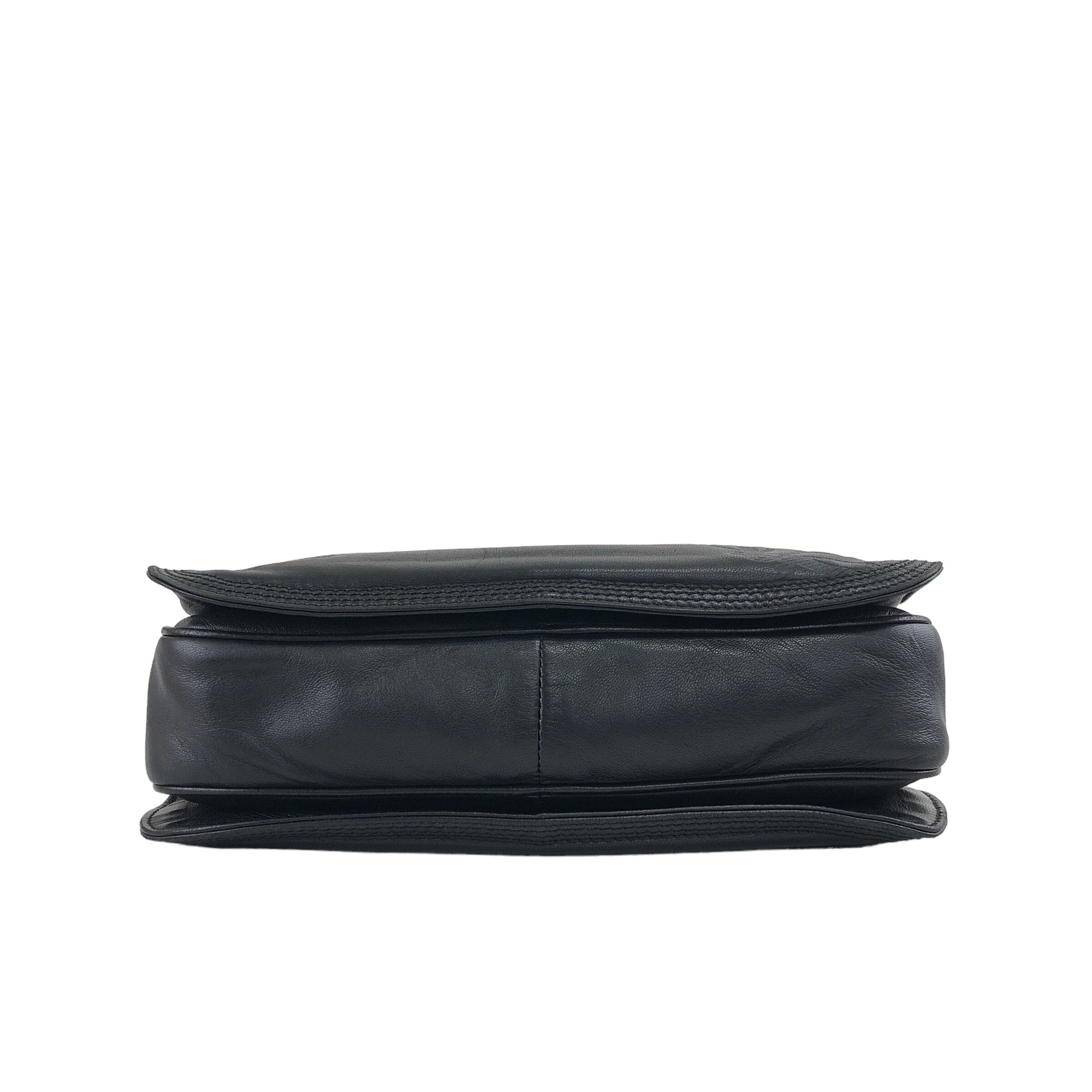 LOEWE ロエベ ショルダーバッグ ブラック アナグラム ナッパレザー