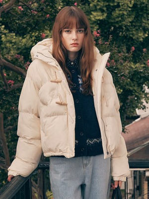 [ROLAROLA] HOOD DUFFLE SHORT PADDING IVORY 正規品 韓国ブランド 韓国通販 韓国代行 韓国ファッション ロラロラ 日本 店舗