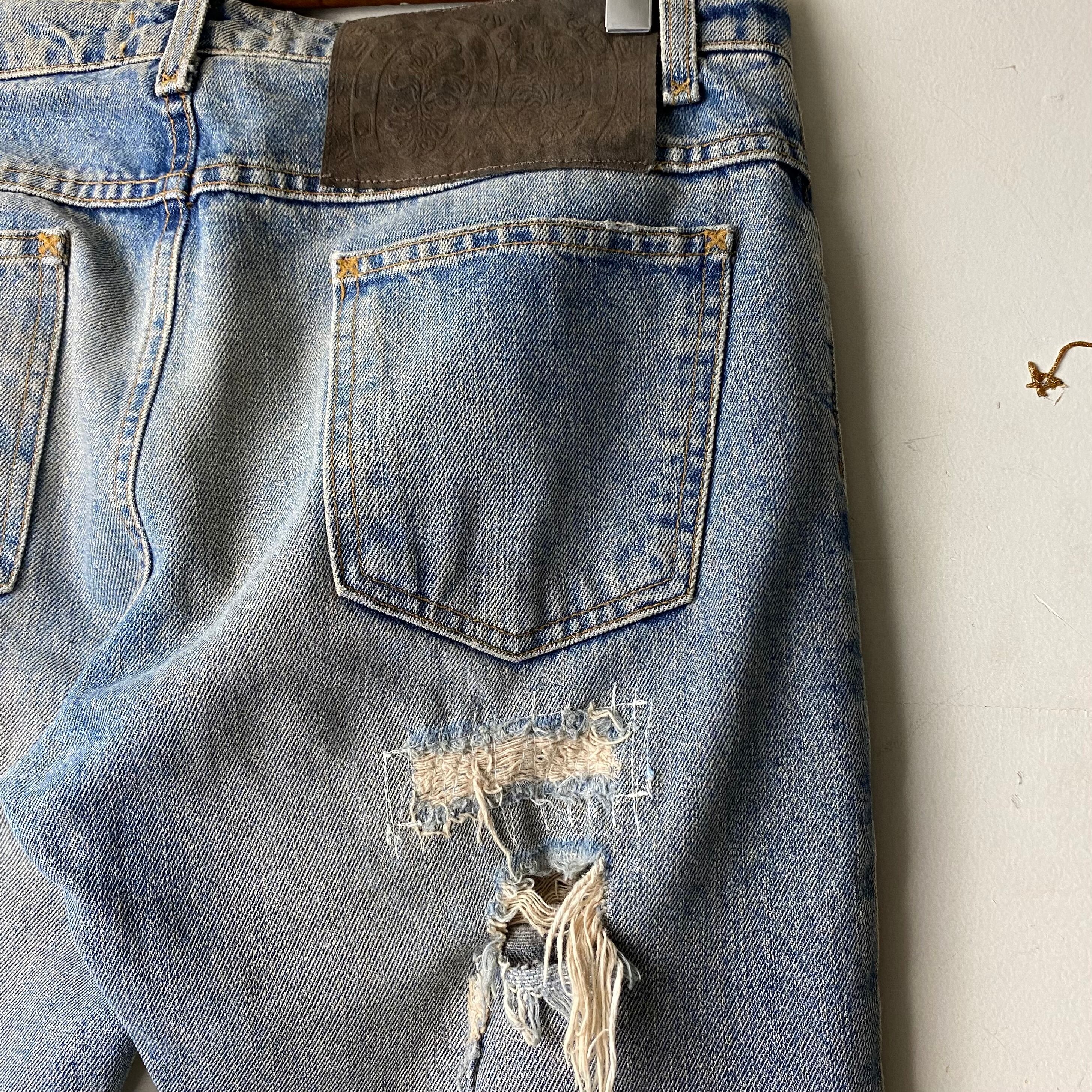 vintage DOLCE&GABBANA distressed denim pants | NOIR ONLINE