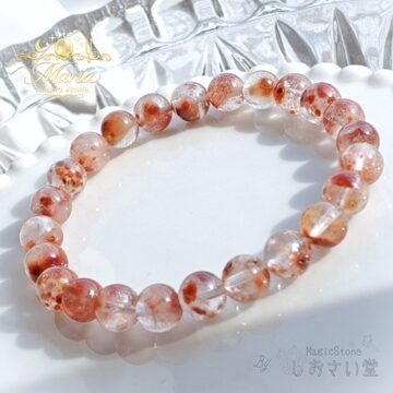 いちご色って、元気になる！✨レッドアベンチュリンブレスレット15cm